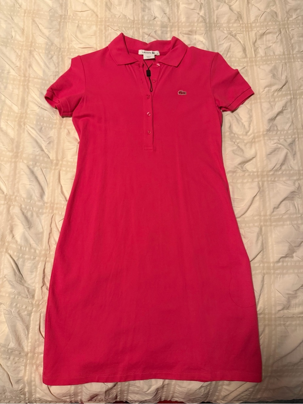 Lacoste Hot Pink Polo Midi Dress